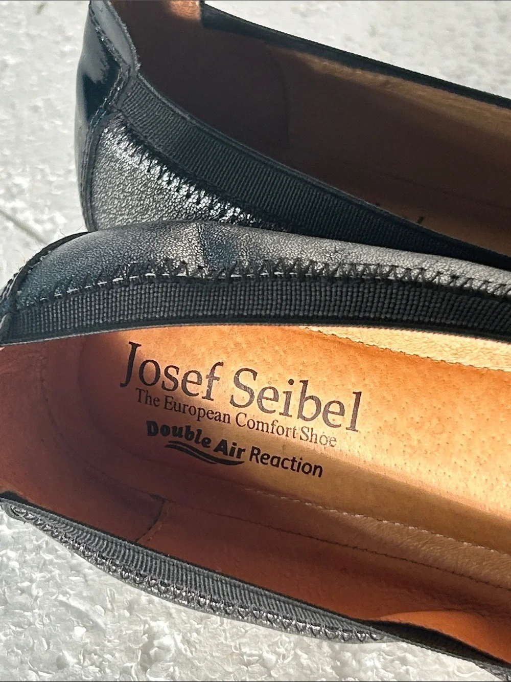 Josef Seibel SZ7-8 Metallic Silver Pippa Leather Ballet Flat Closet Staple Old $